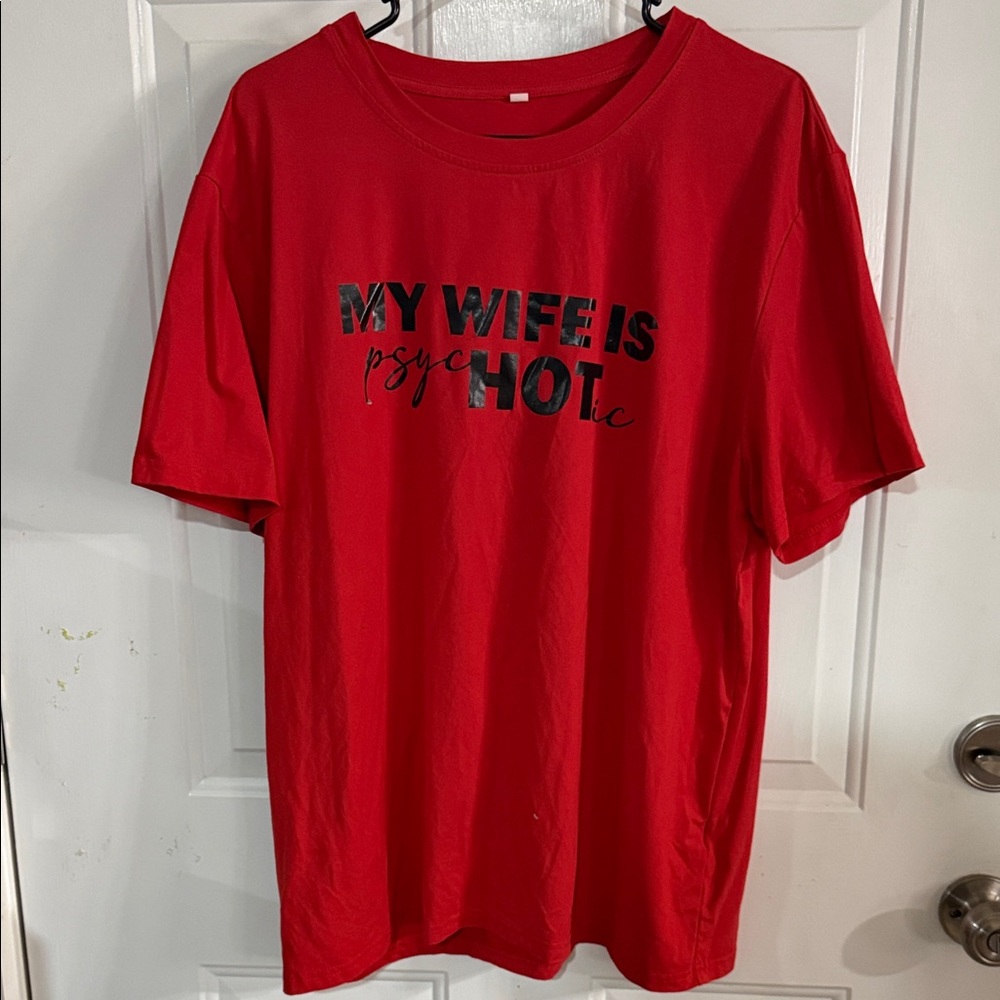 SHEIN Red Statement Men's Tee
